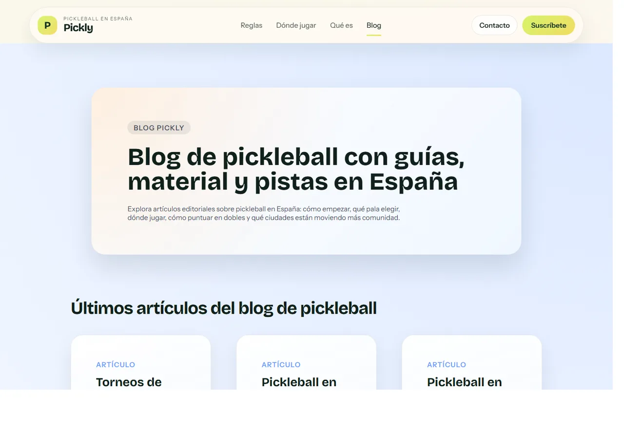 Blog editorial de Pickly